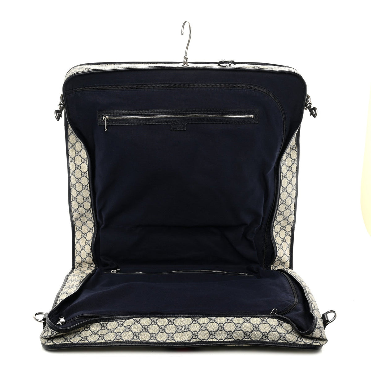 GG Supreme Monogram Web Savoy Garment Bag Beige Blue