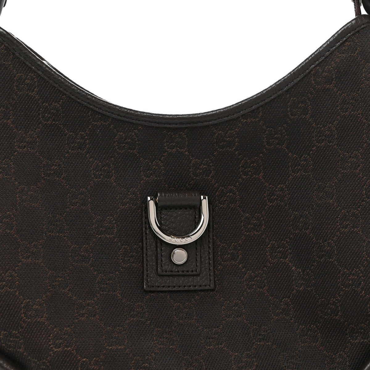 Denim Monogram Abbey D Ring Hobo Brown