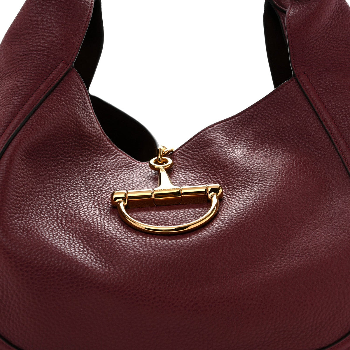 Grained Calfskin Softbit Maxi Shoulder Bag Rosso Ancora Red