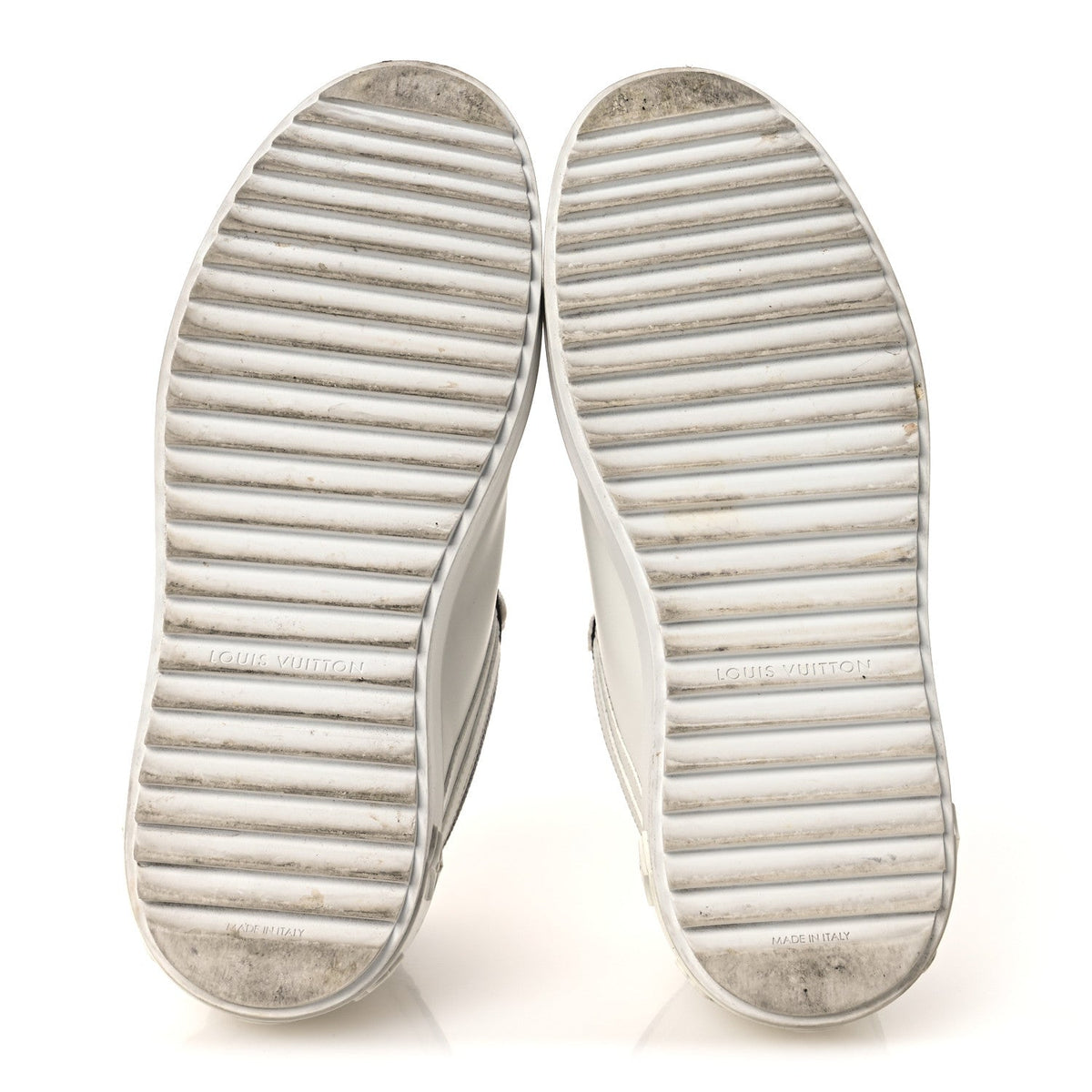 Calfskin Embossed Monogram Time Out Sneakers 36 White