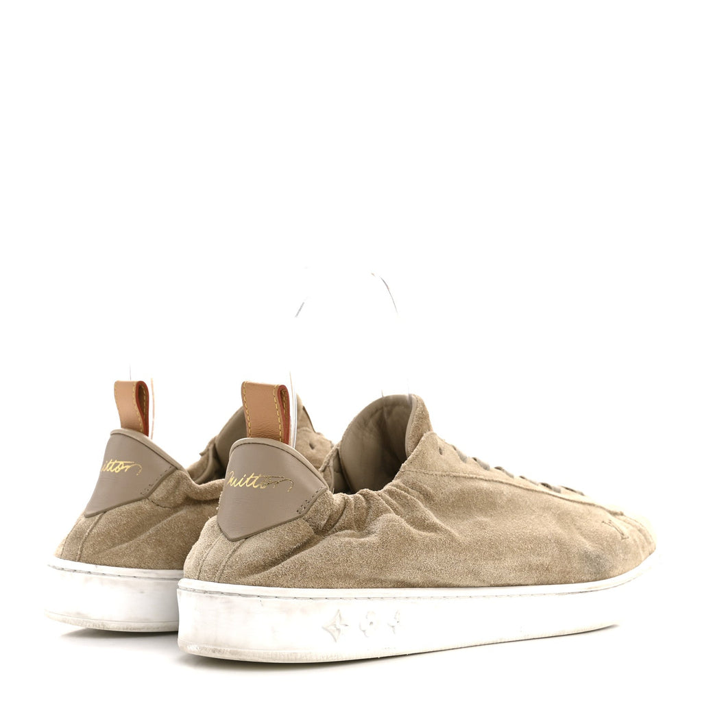 Suede Calfskin LV Soft Sneakers 9 Beige