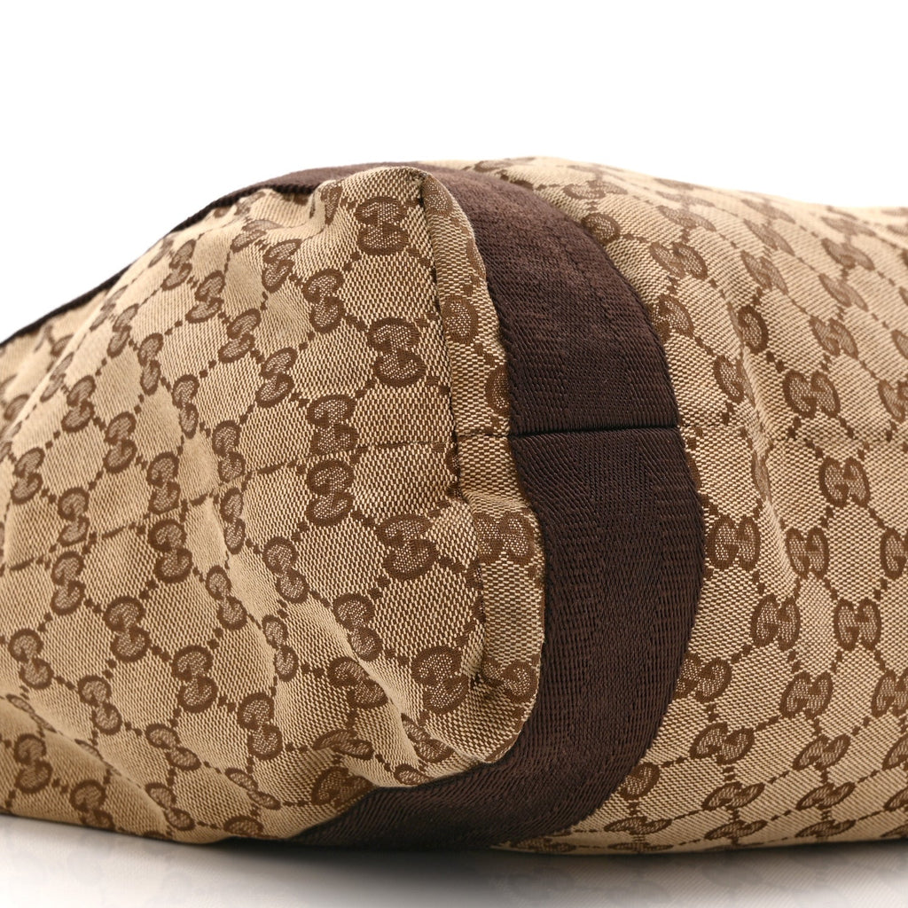 GG Monogram Medium Handle Vertical Tote Bag Dark Brown