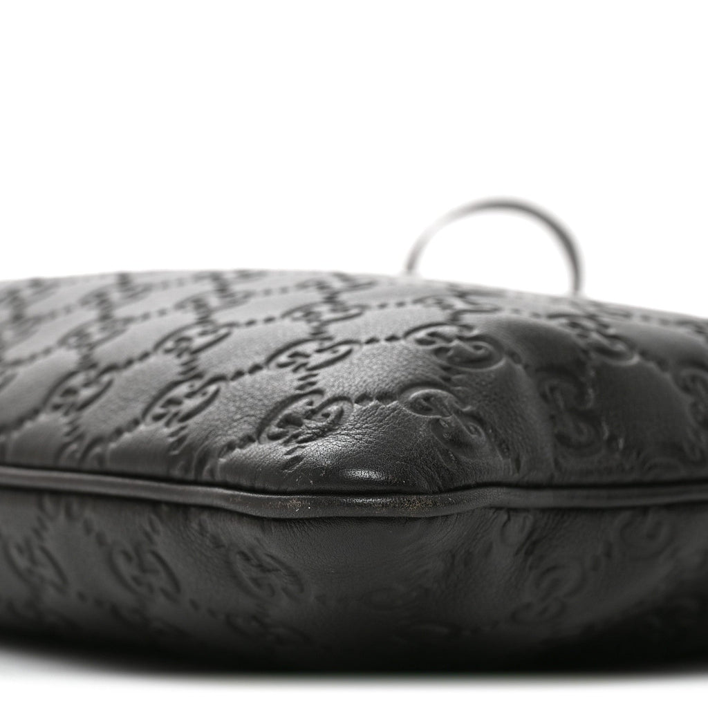 Guccissima Medium Flat Messenger Bag Black