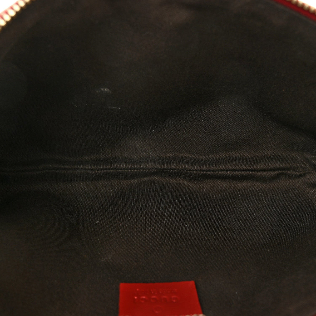 GG Plus Monogram Tattoo Heart Boat Pochette Off White Red