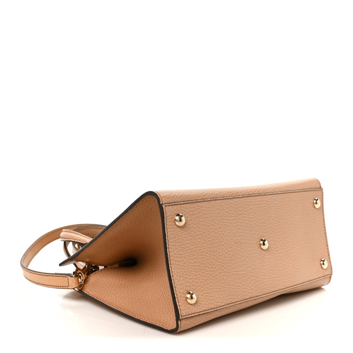 Dollar Calfskin Medium Soho Top Handle Satchel Camelia