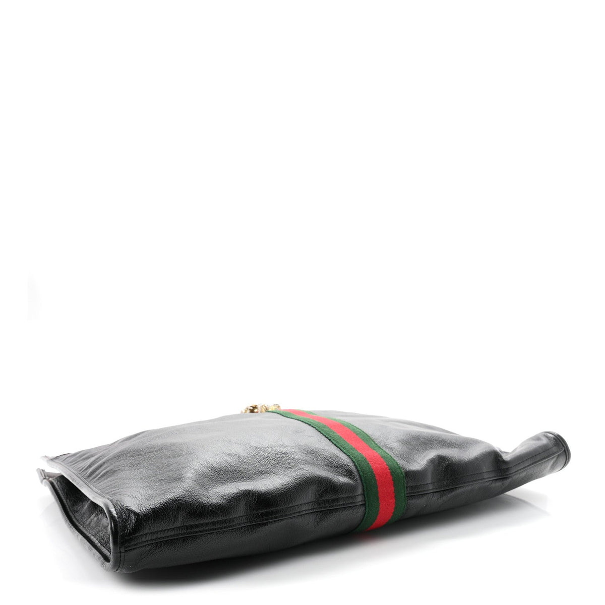 Calfskin Large Rajah Chain Tote Black
