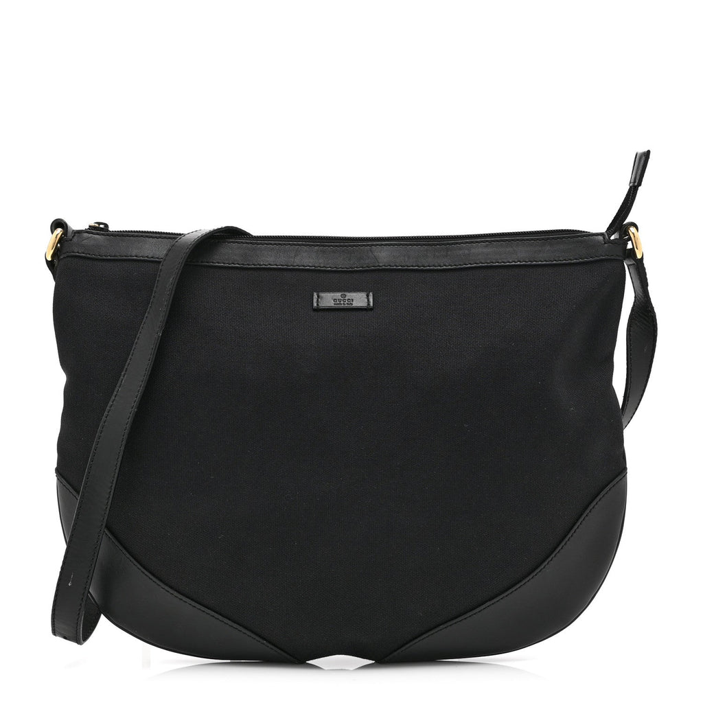 Canvas Large Half Moon Hobo Black