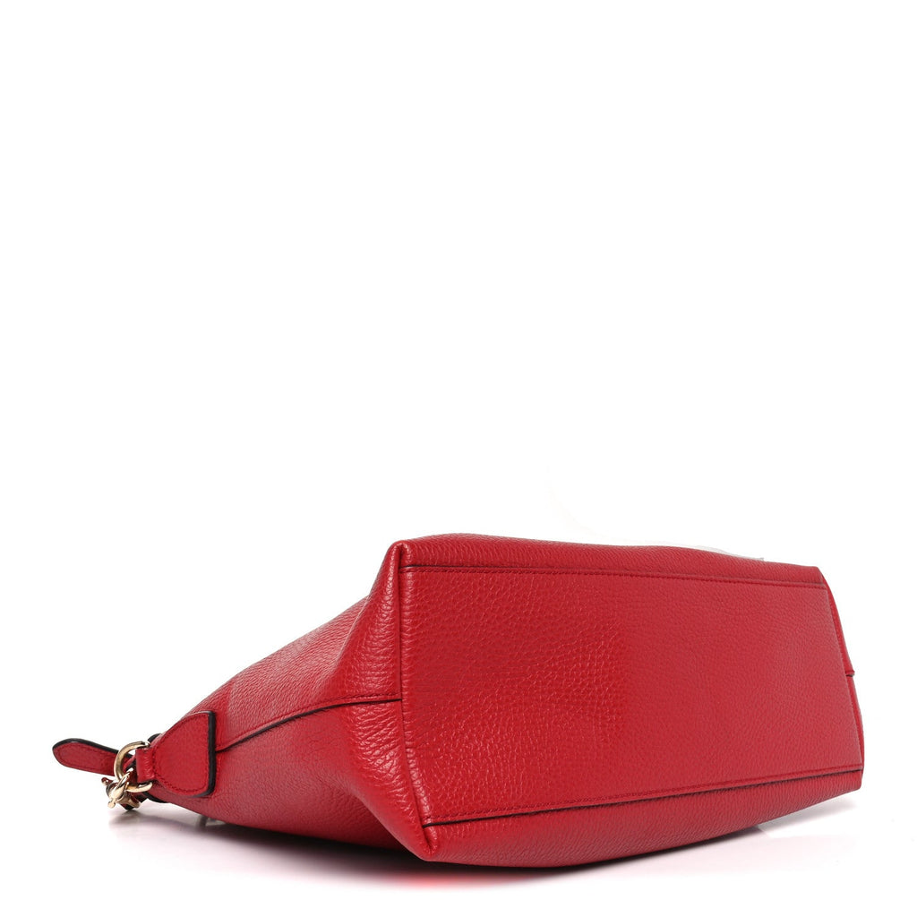 Dollar Calfskin GG Charm Satchel Red
