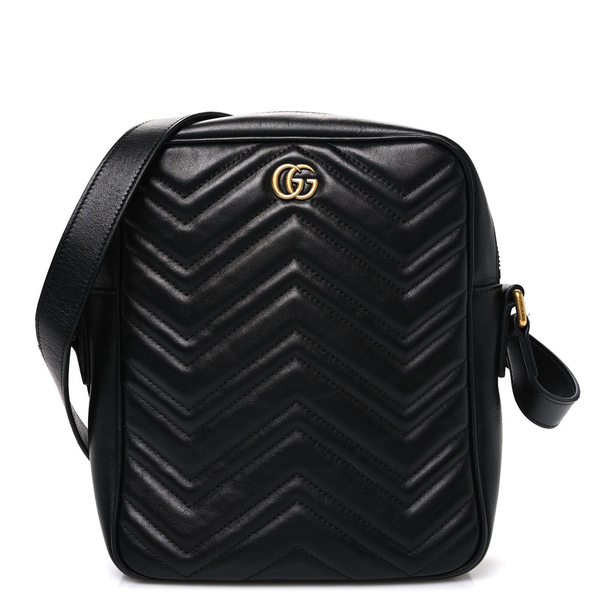 Calfskin Matelasse GG Marmont Travel Bag Black