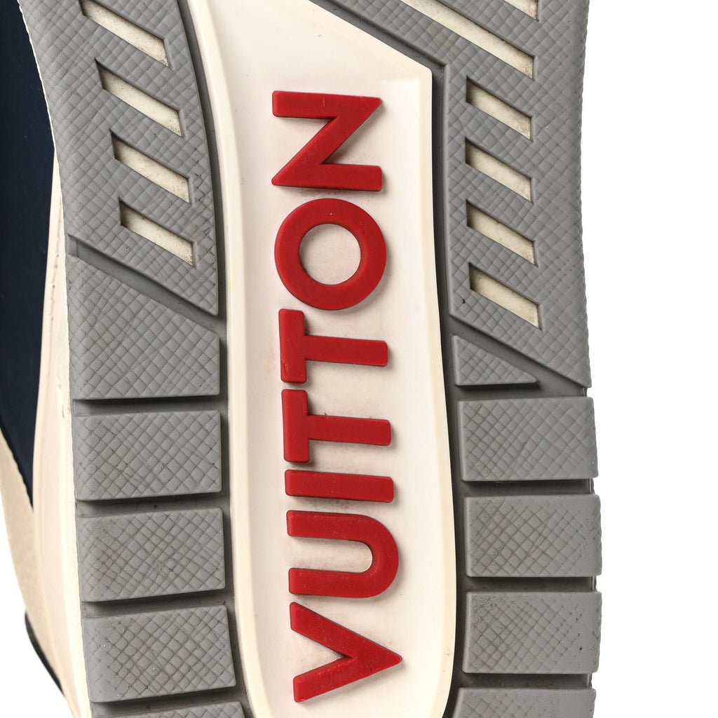 Calfskin Mens New York City of Dreams LV Trainer Maxi Sneakers 11 White Navy