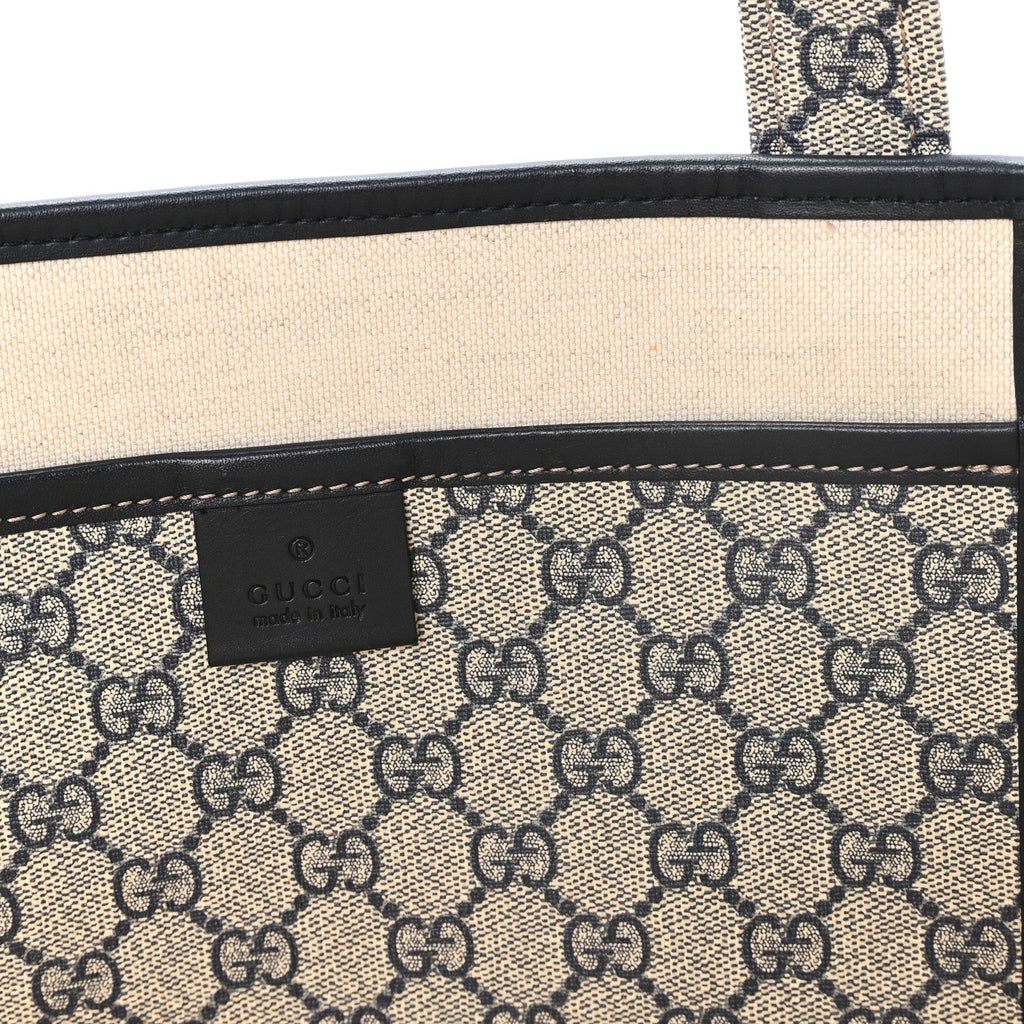 GG Plus Monogram Medium Signature Web Loop Tote Navy