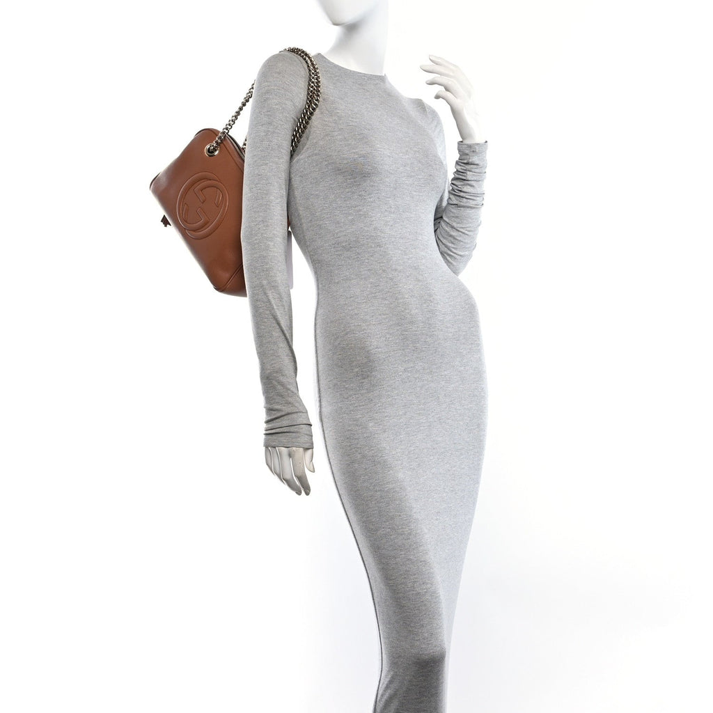Pebbled Calfskin Small Soho Bowler Moka