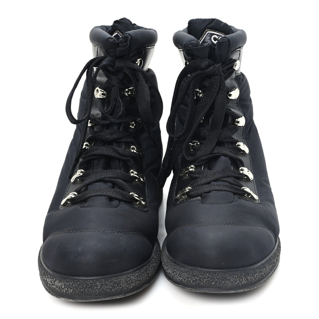 Nylon Calfskin Womens Coco Neige Short Boots 40 Black