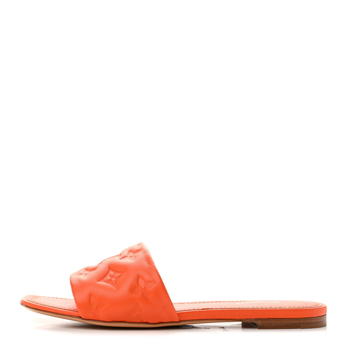 Lambskin Embossed Monogram Revival Flat Mules 39 Orange
