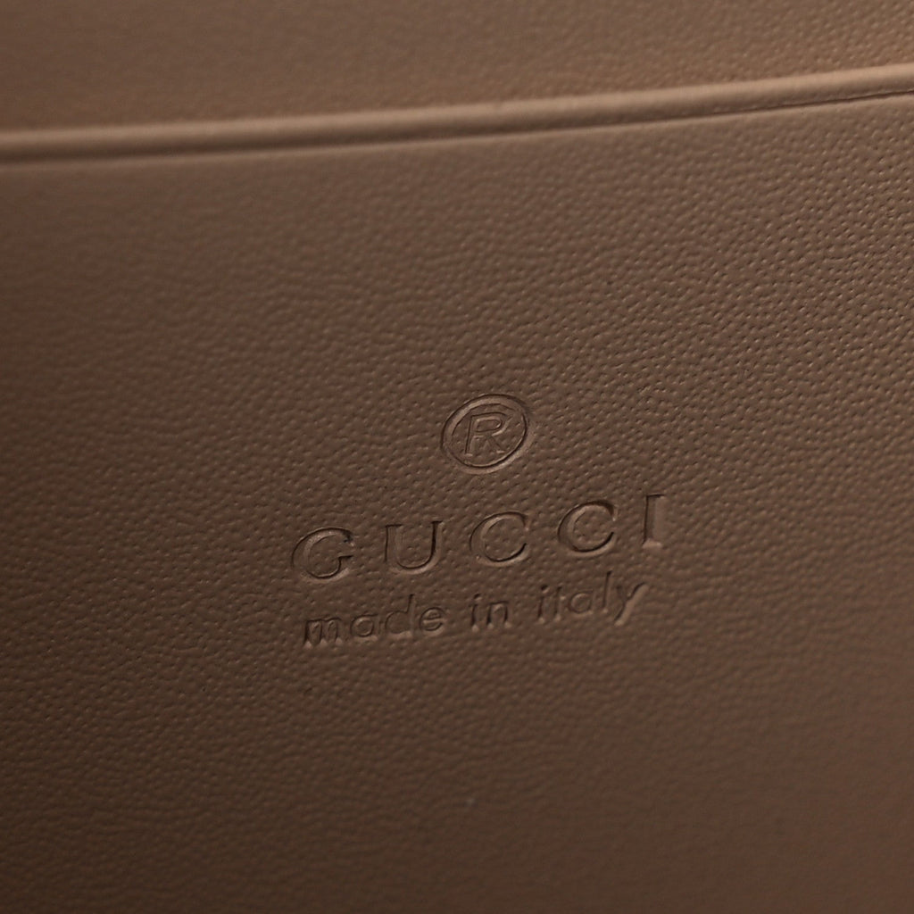 Calfskin GG Debossed Chain Wallet Black Souffle Rose