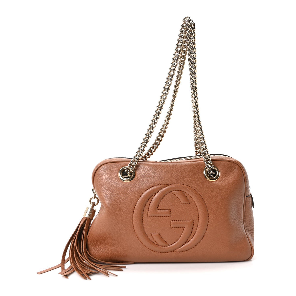 Pebbled Calfskin Small Soho Bowler Moka