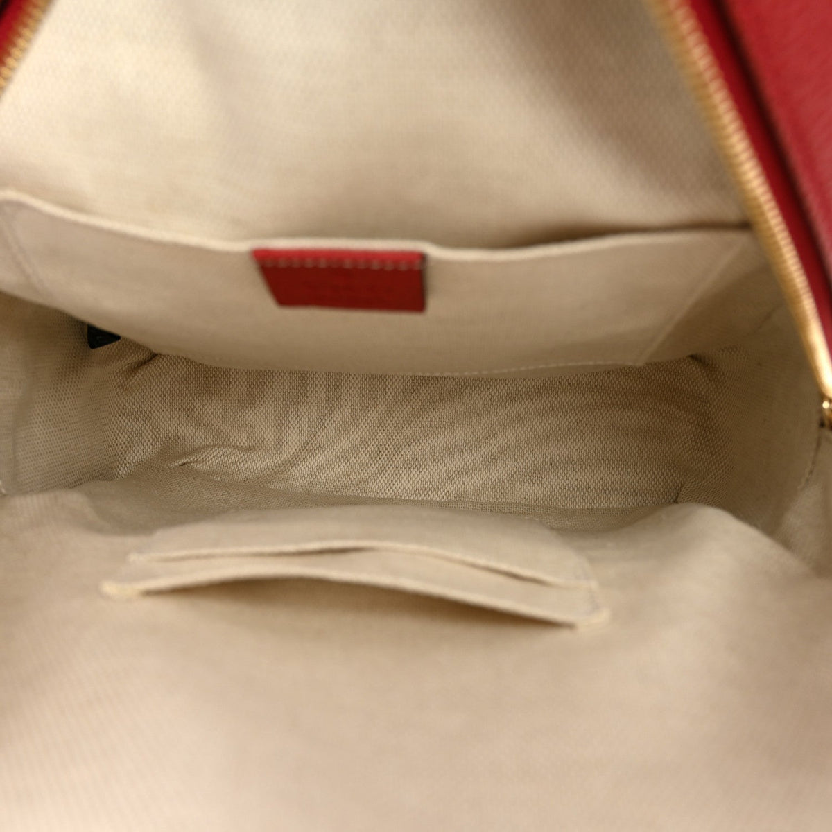 Pebbled Calfskin Soho Chain Backpack Hibiscus Red