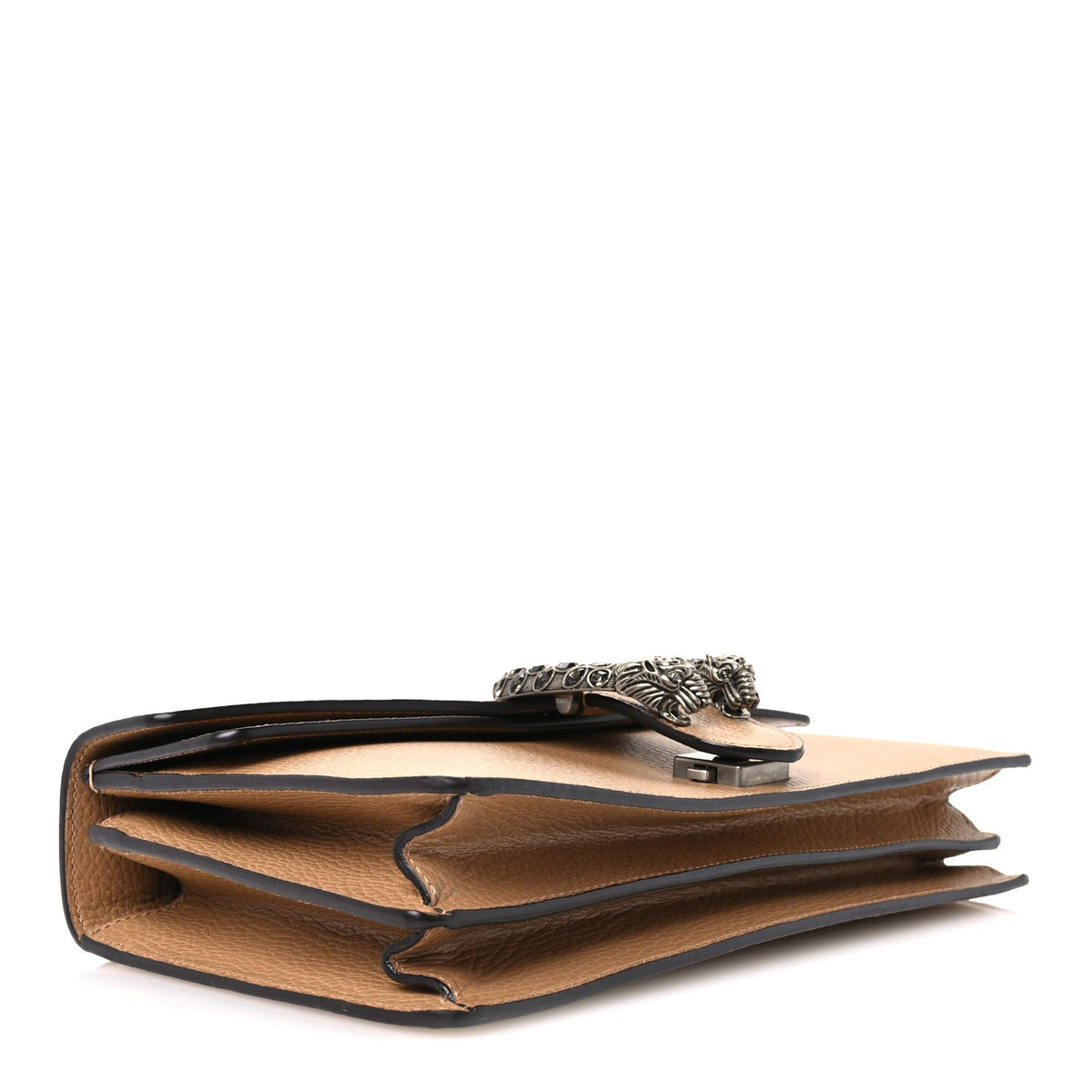 Dollar Calfskin Crystal Small Dionysus Shoulder Bag Natural Tan Black Diamond