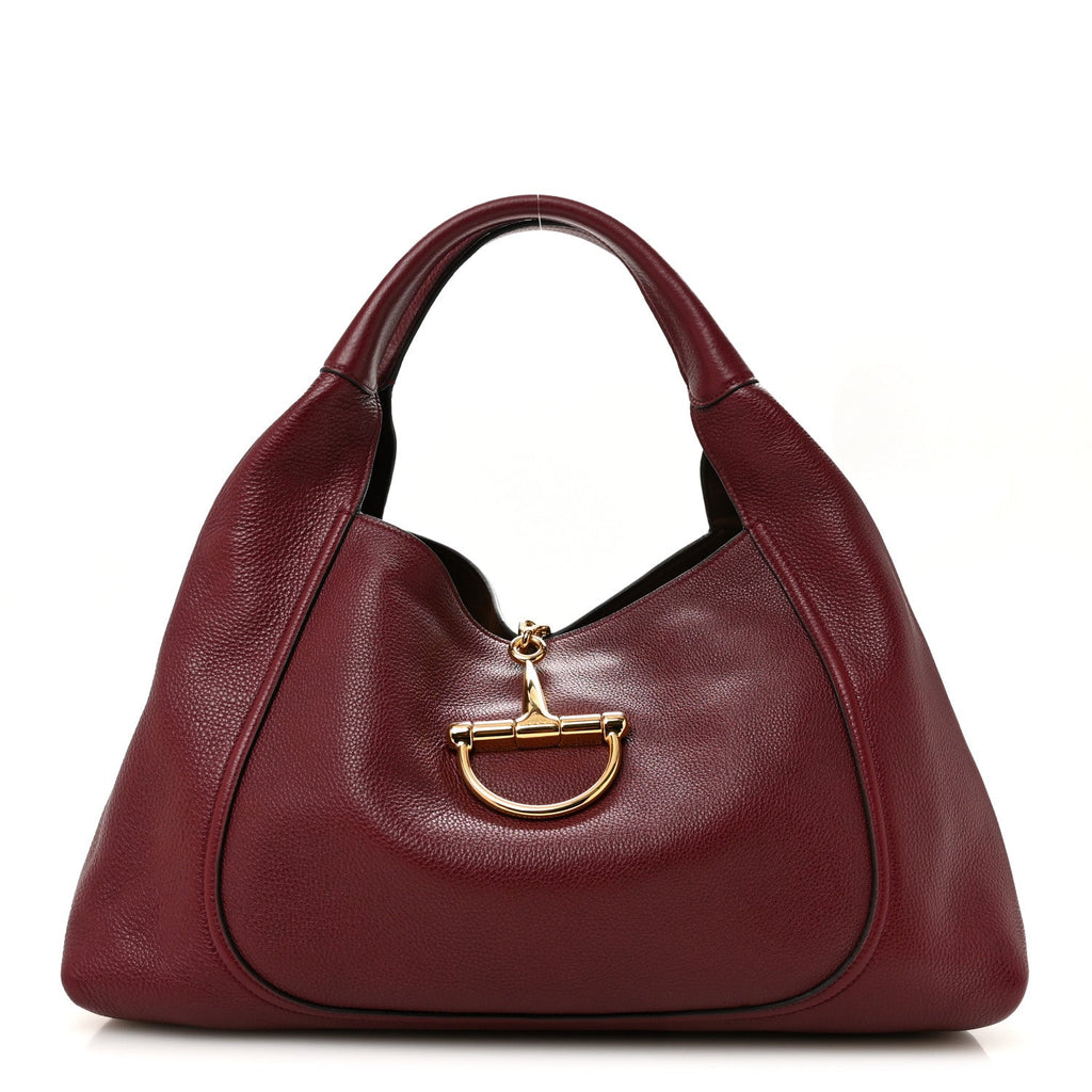 Grained Calfskin Softbit Maxi Shoulder Bag Rosso Ancora
