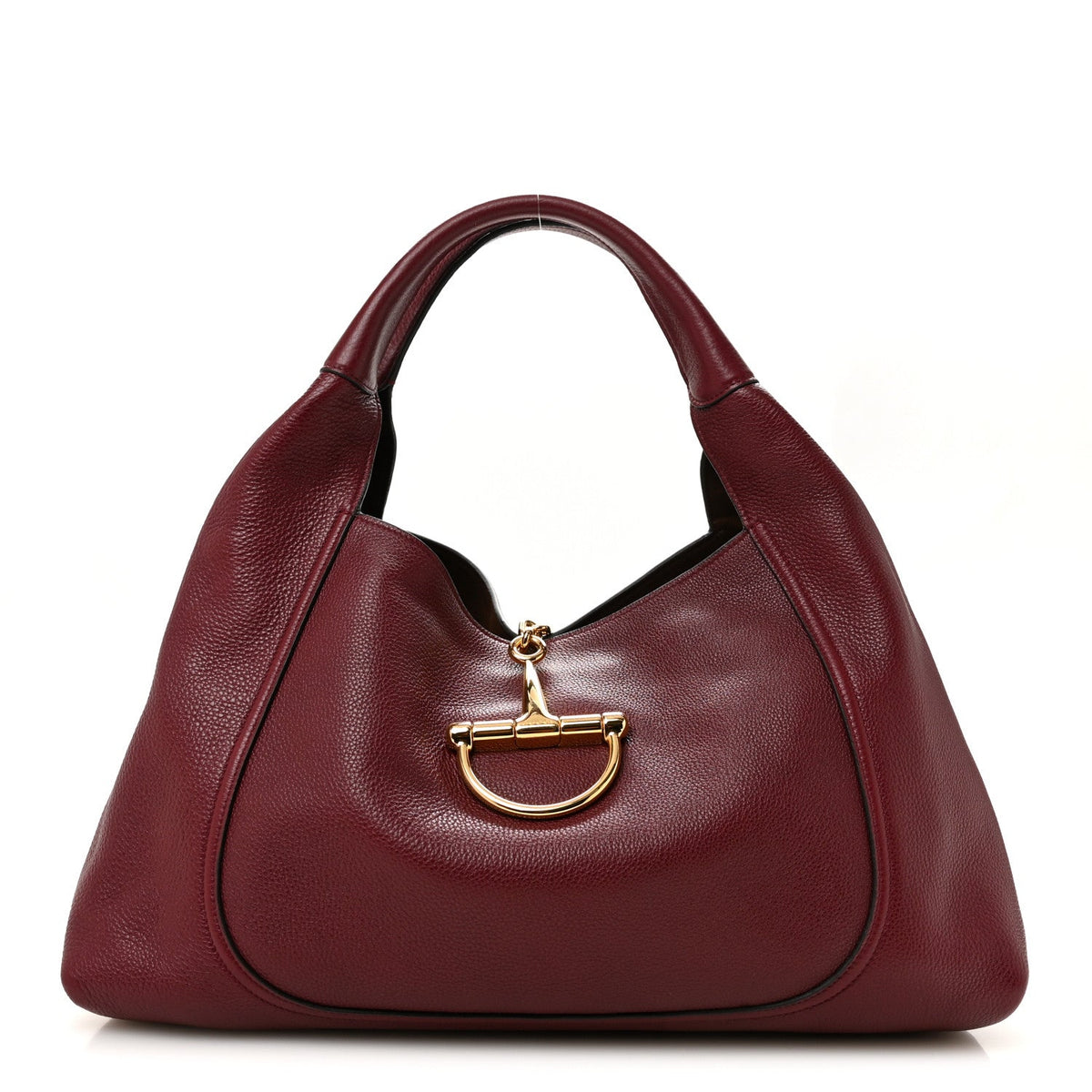 Grained Calfskin Softbit Maxi Shoulder Bag Rosso Ancora