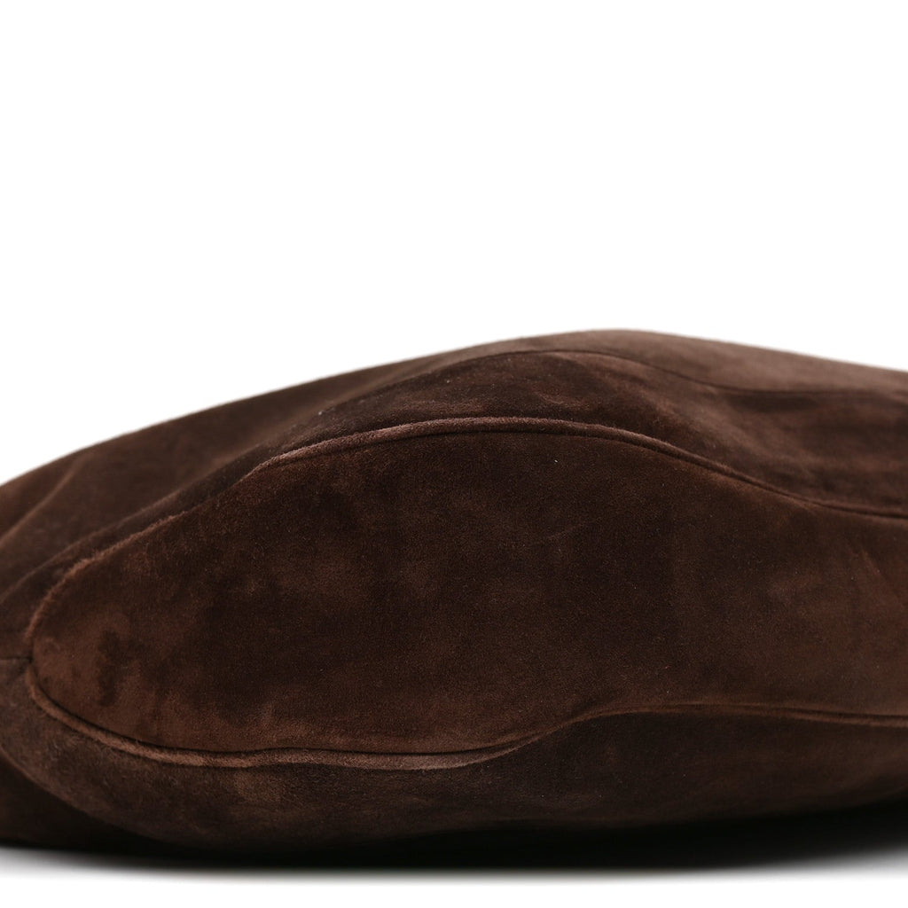 Suede Jackie 1961 Giorno Shoulder Bag Dark Brown