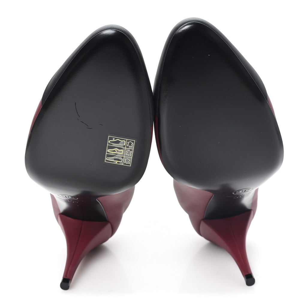 Lambskin Pumps  40 Burgundy Black