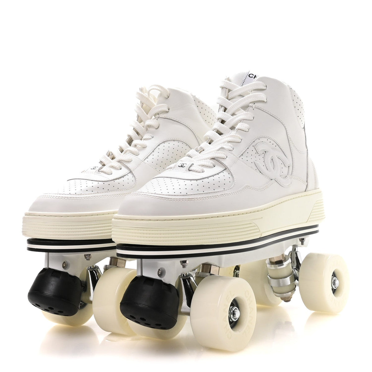 Calfskin Mens Roller Skates 44 White