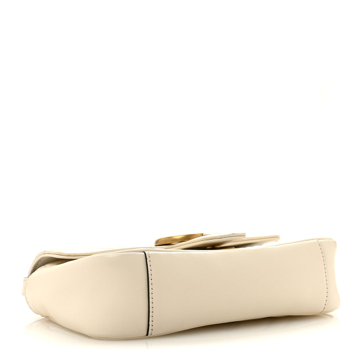 Calfskin Matelasse Mini GG Marmont Shoulder Bag White