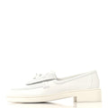 Crumpled Lambskin Quilted CC Turnlock Loafers 37 White
