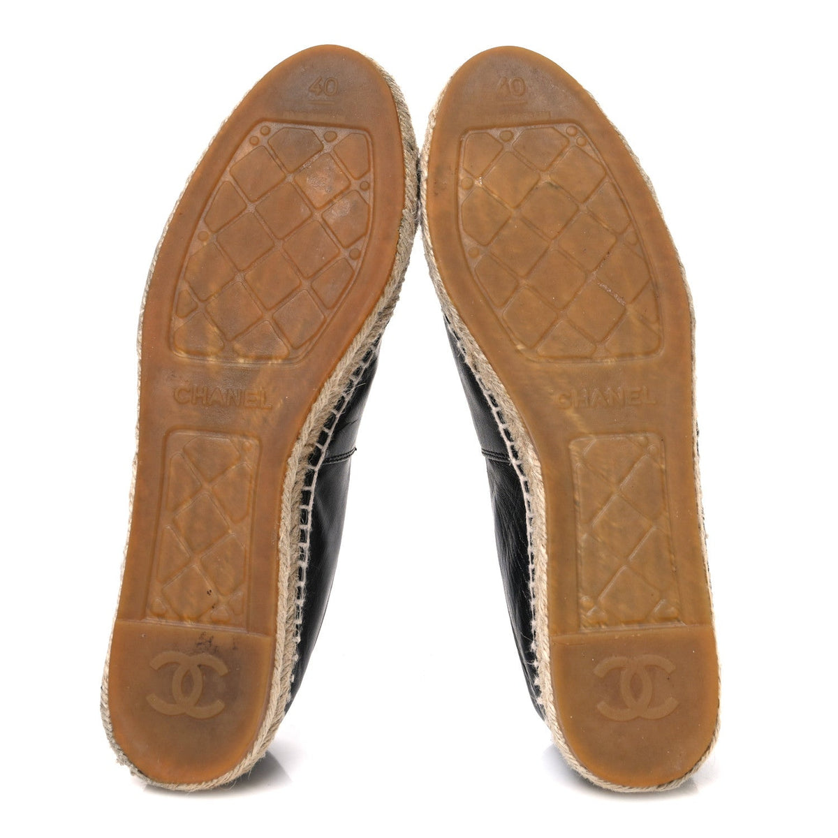 Lambskin CC Espadrilles 39 Black