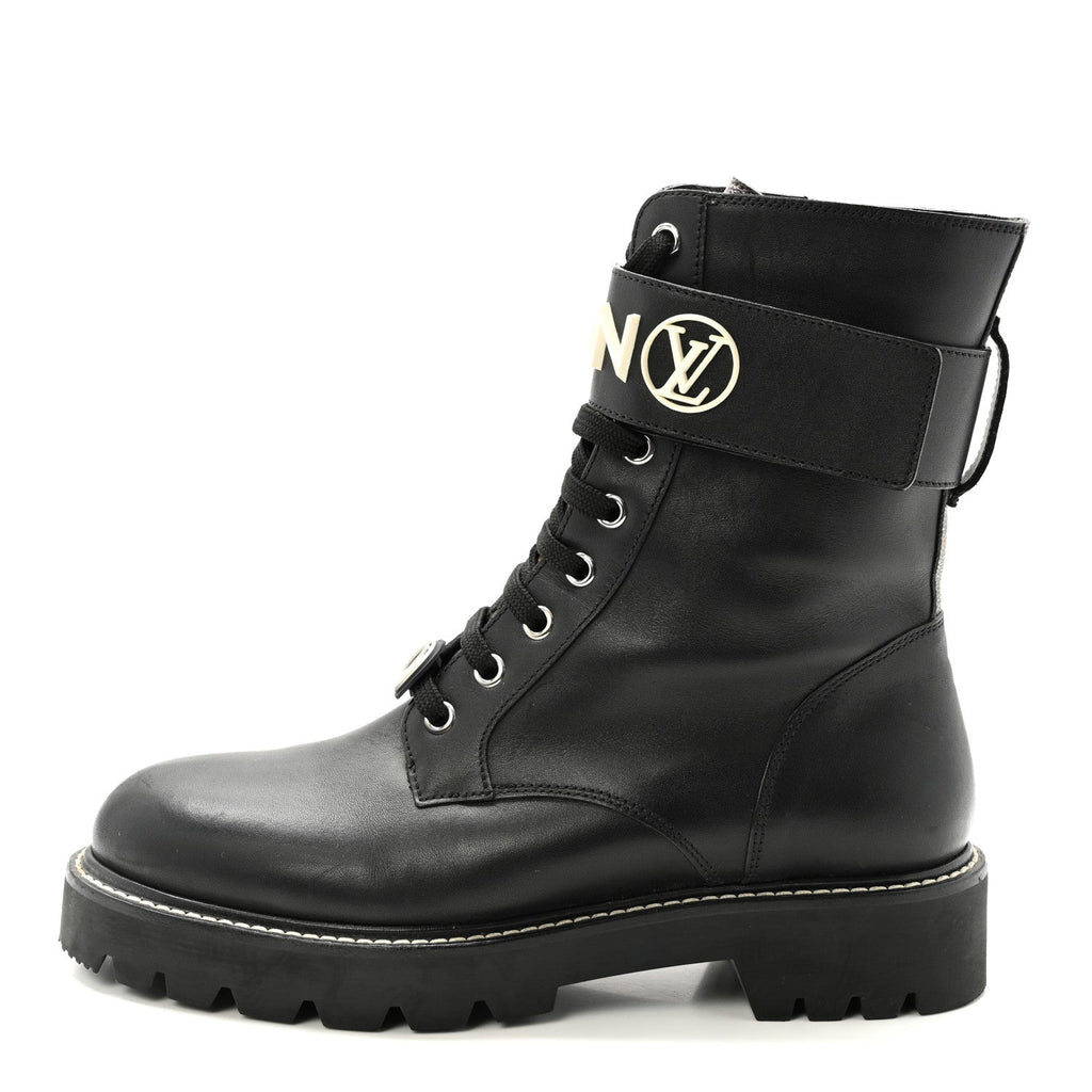 Calfskin Territory Flat Ranger Boots 38 Black