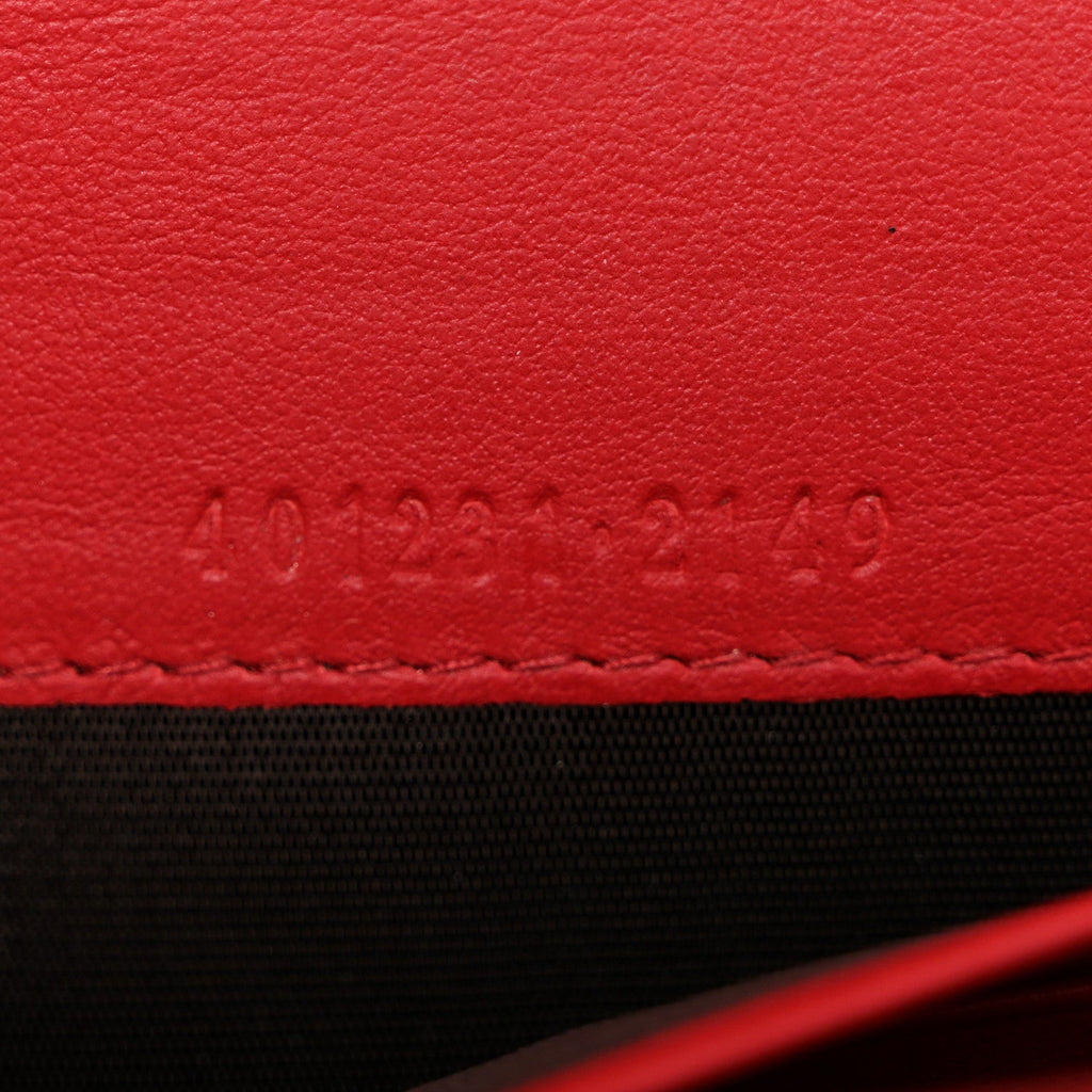 GG Supreme Monogram Mini Dionysus Chain Wallet Beige Vulcanic Red
