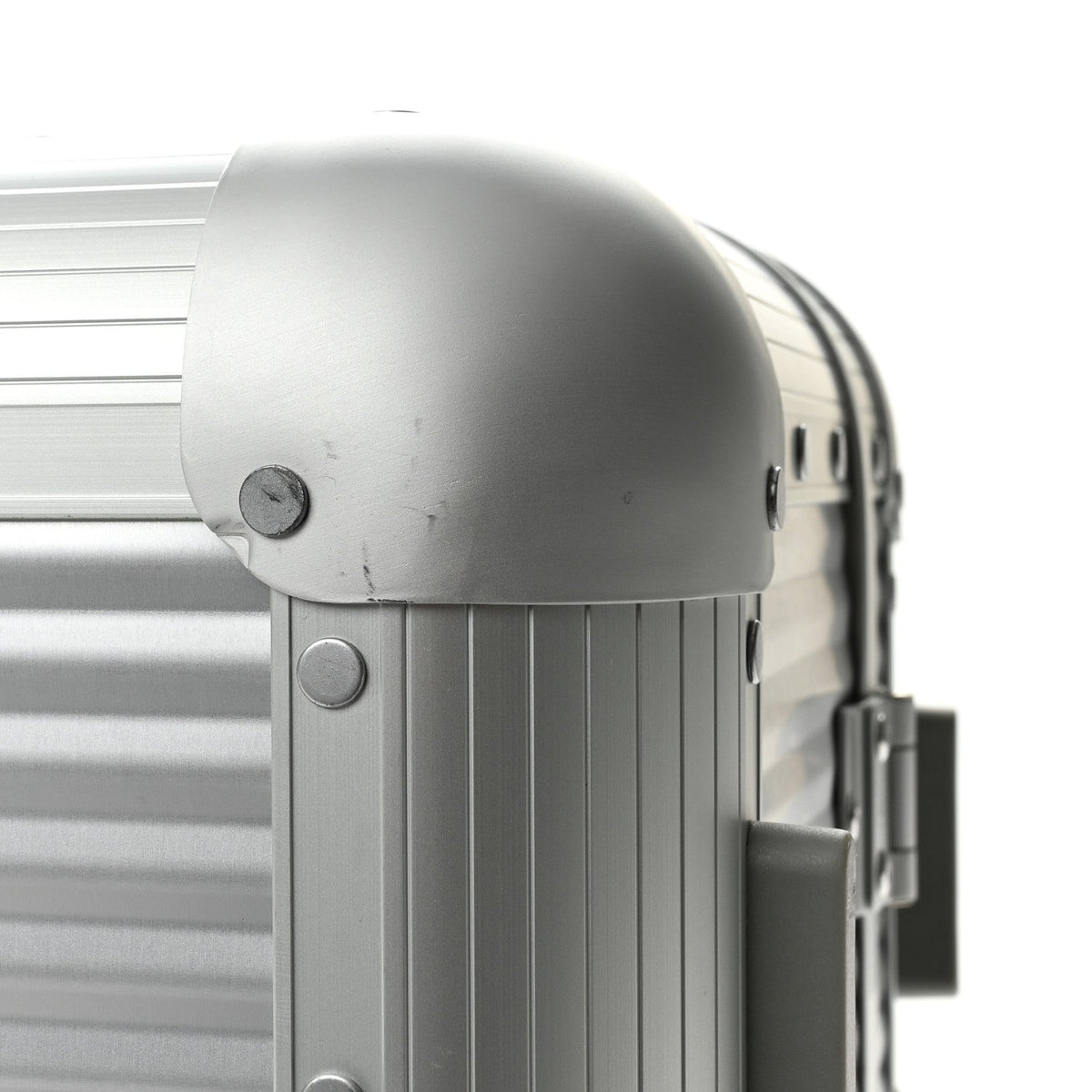 GG Supreme Monogram Aluminium Porter Medium Trolley Suitcase Silver