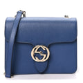 Dollar Calfskin Small Interlocking G Shoulder Bag Caspian
