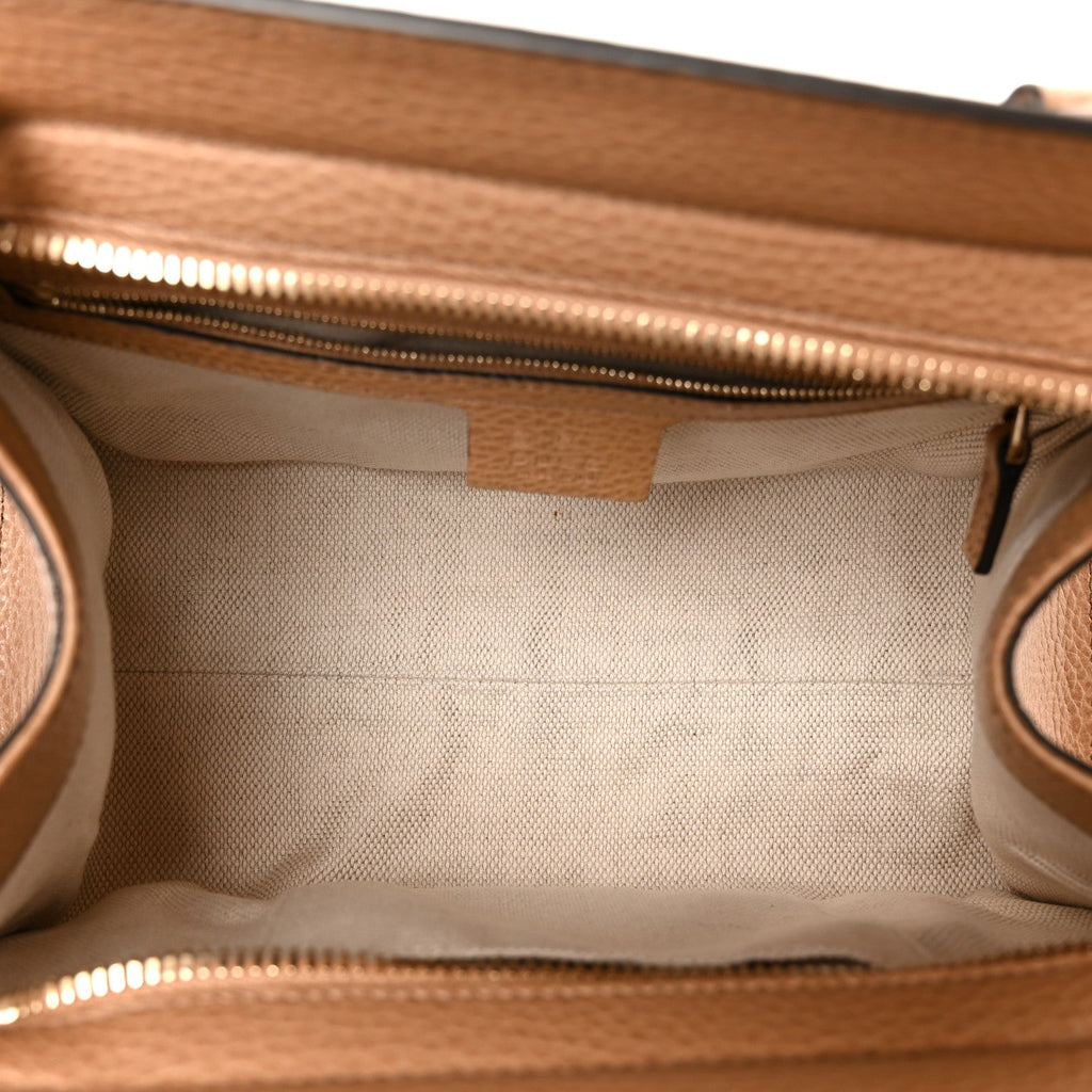 Dollar Calfskin Medium Soho Top Handle Satchel Camelia