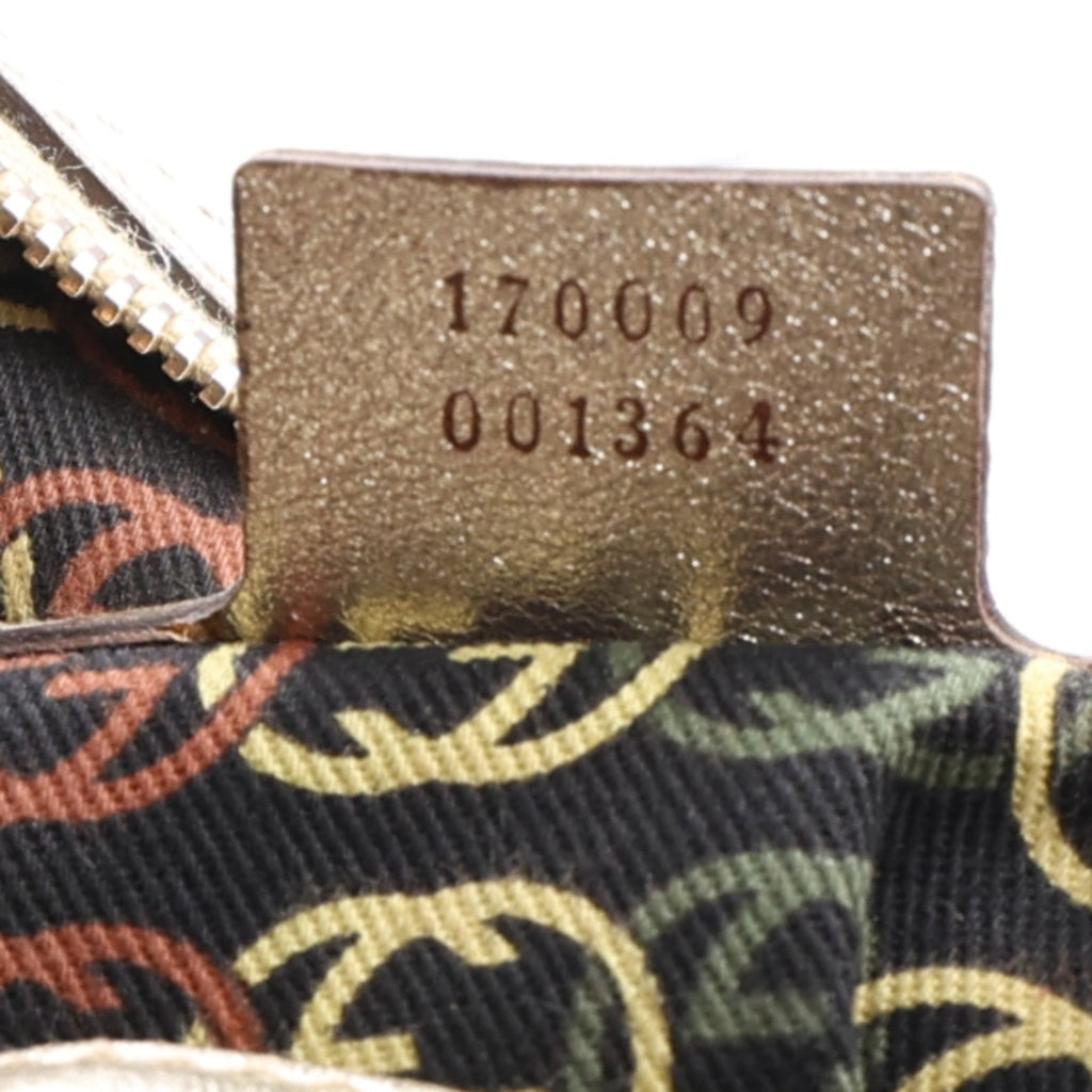 Metallic Calfskin Small Britt Boston Gold