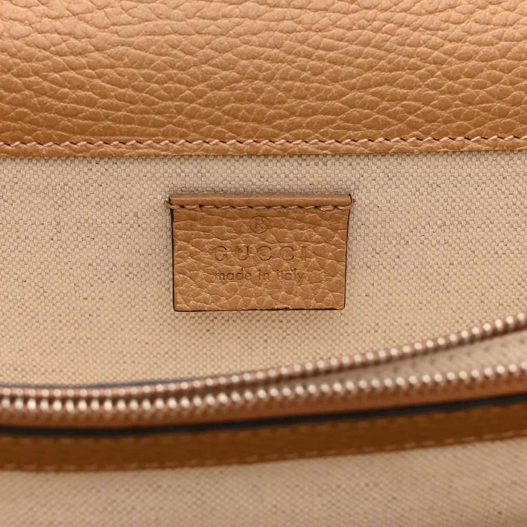 Dollar Calfskin Crystal Small Dionysus Shoulder Bag Natural Tan Black Diamond