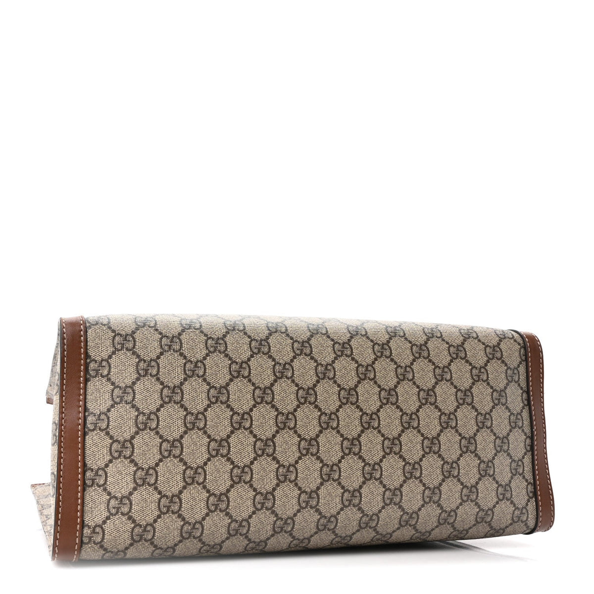 GG Supreme Monogram Medium Padlock Tote Beige Cuir