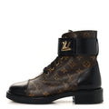 Calfskin Monogram Wonderland Flat Ranger Boots 40.5 Black