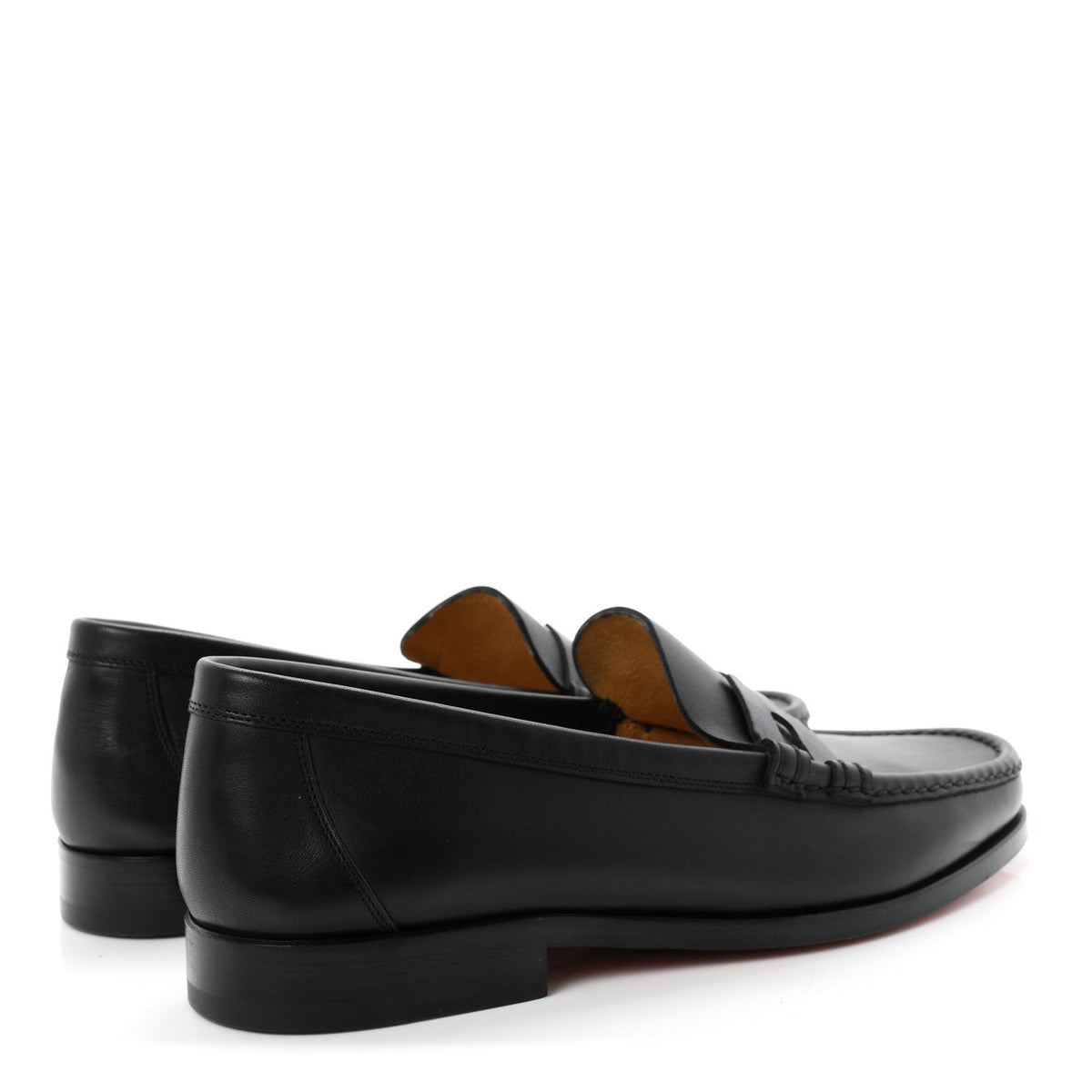 Calfskin Mens Kennedy Loafers 40.5 Black