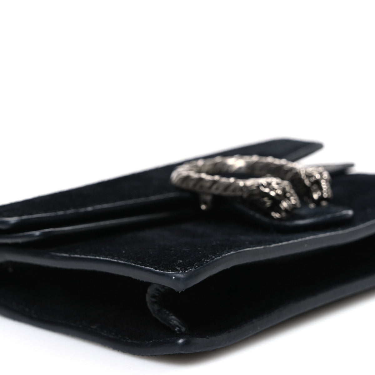 Suede Super Mini Dionysus Shoulder Bag Black
