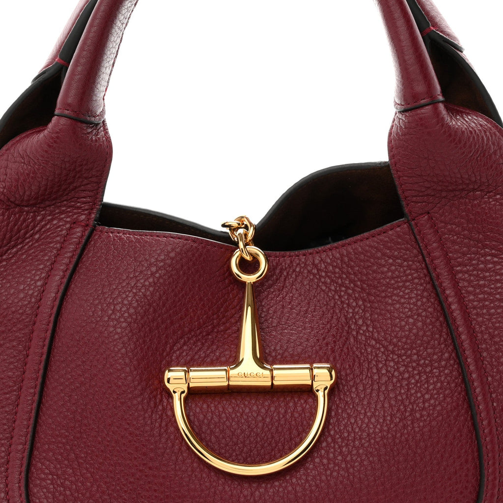 Grained Calfskin Softbit Medium Shoulder Bag Rosso Ancora