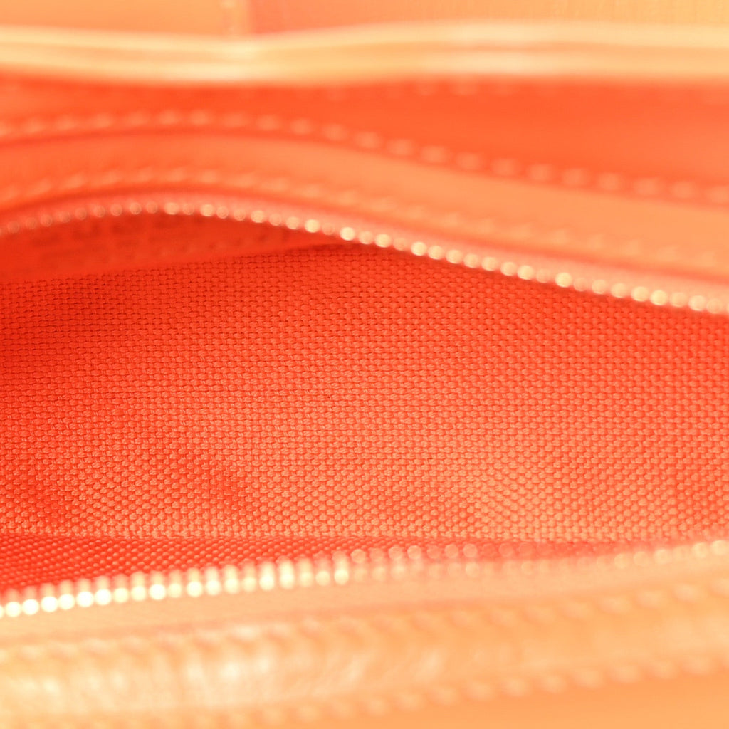 Calfskin Monogram Mini Moon Side Shoulder Bag Orange