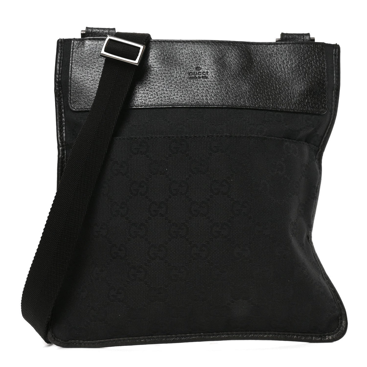 GG Monogram Messenger Crossbody Bag Black
