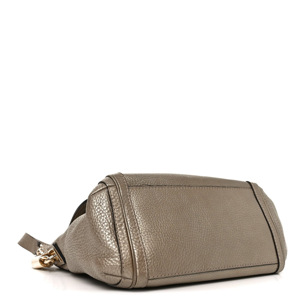 Monogram Calfskin Medium Bella Flap Bag Beige Ebony Champagne