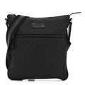 Nylon Monogram Medium Flat Messenger Bag Black