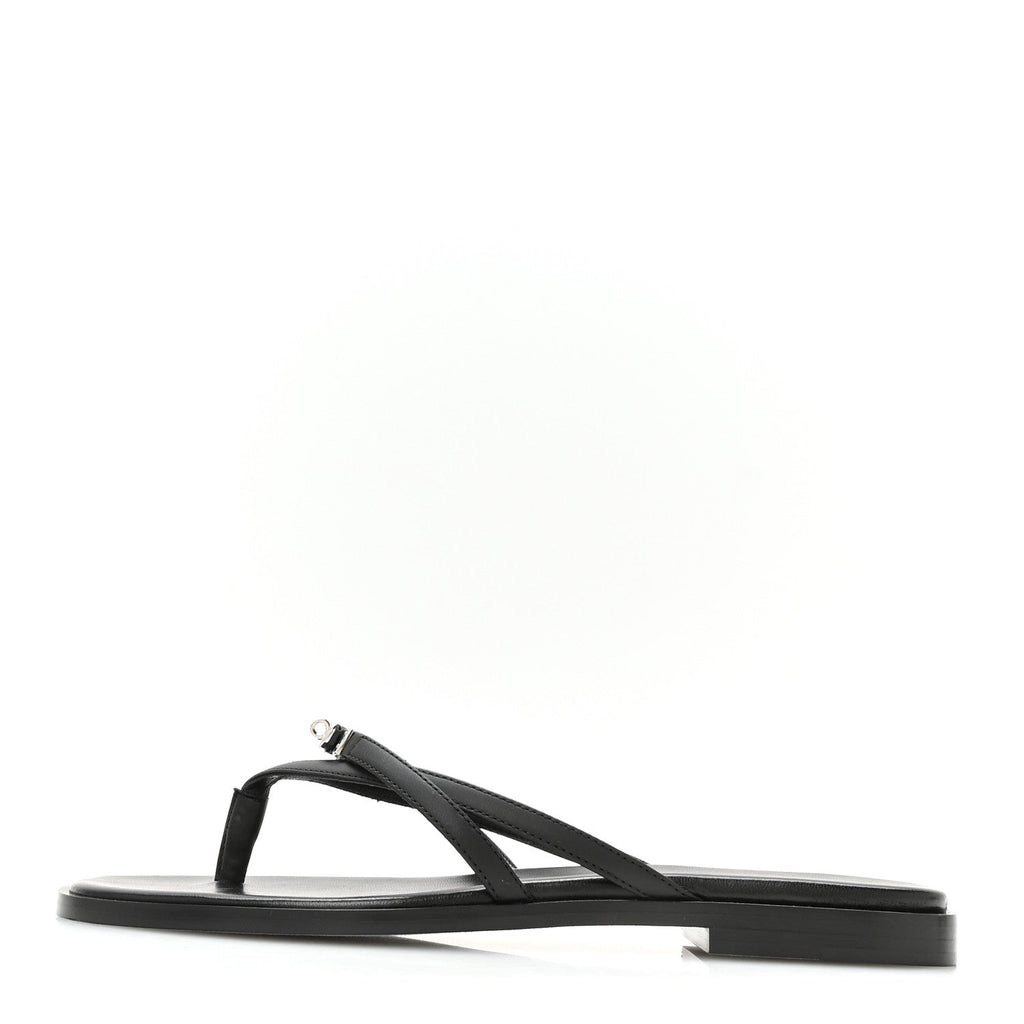 Calfskin Miss Sandals 37.5 Black