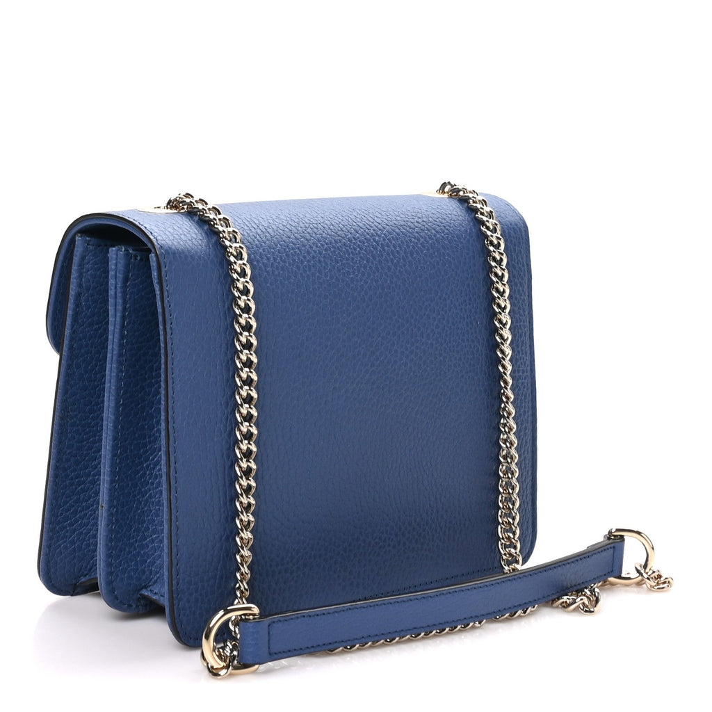 Dollar Calfskin Small Interlocking G Shoulder Bag Caspian