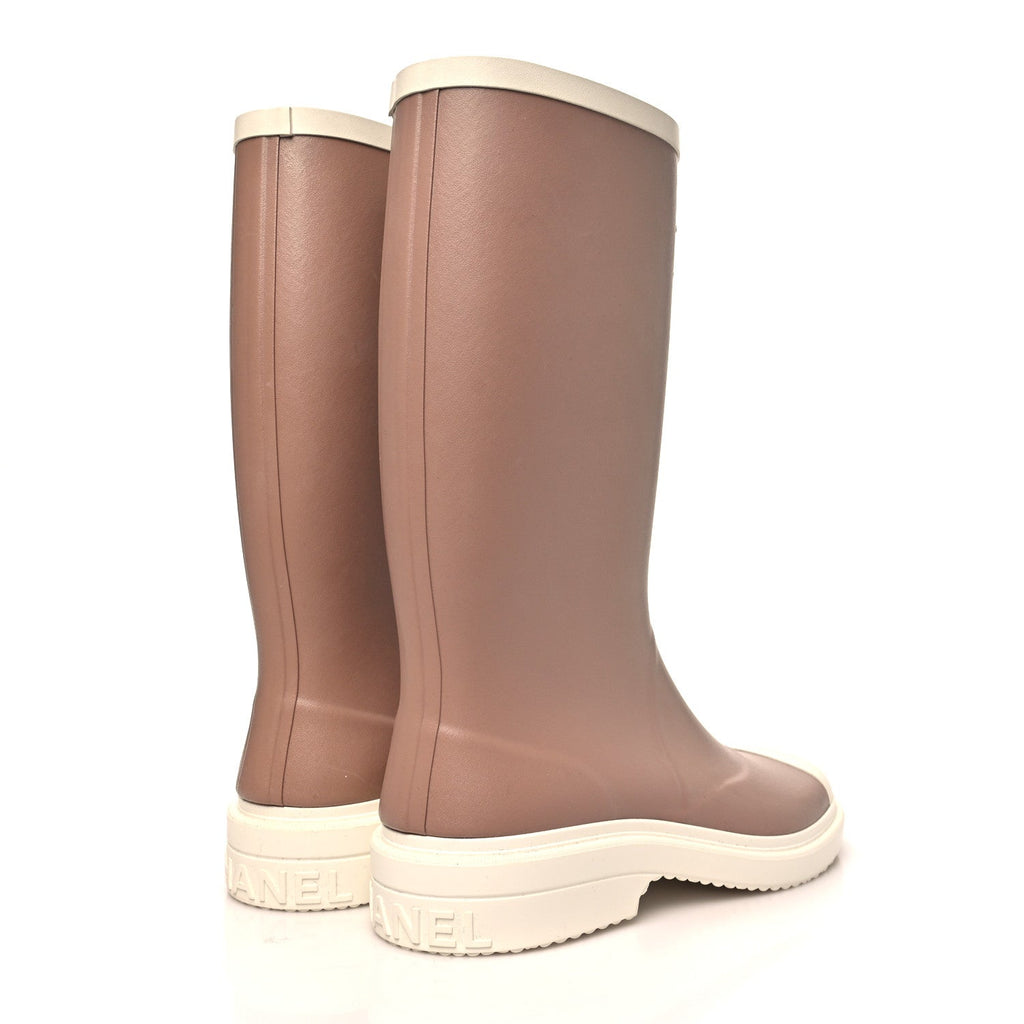 Caoutchouk CC High Boots 40 Beige White