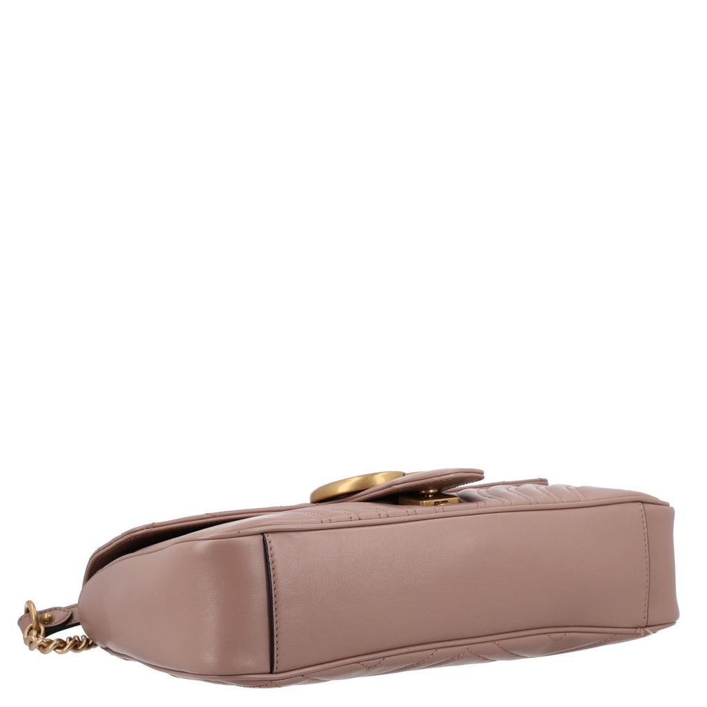 Calfskin Matelasse Medium GG Marmont Shoulder Bag Porcelain Rose